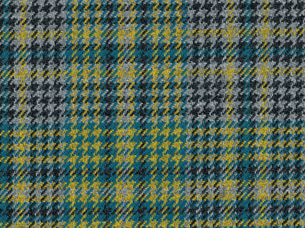 Yellow and Grass Green Machine Washable Tartan Severe Use Upholstery Fabric Arpeggio 4220 Modelli Fabrics