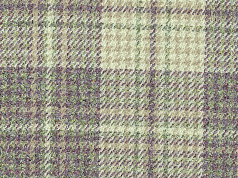 Lavender and Cream Machine Washable Tartan Severe Use Upholstery Fabric Arpeggio 4223 Modelli Fabrics