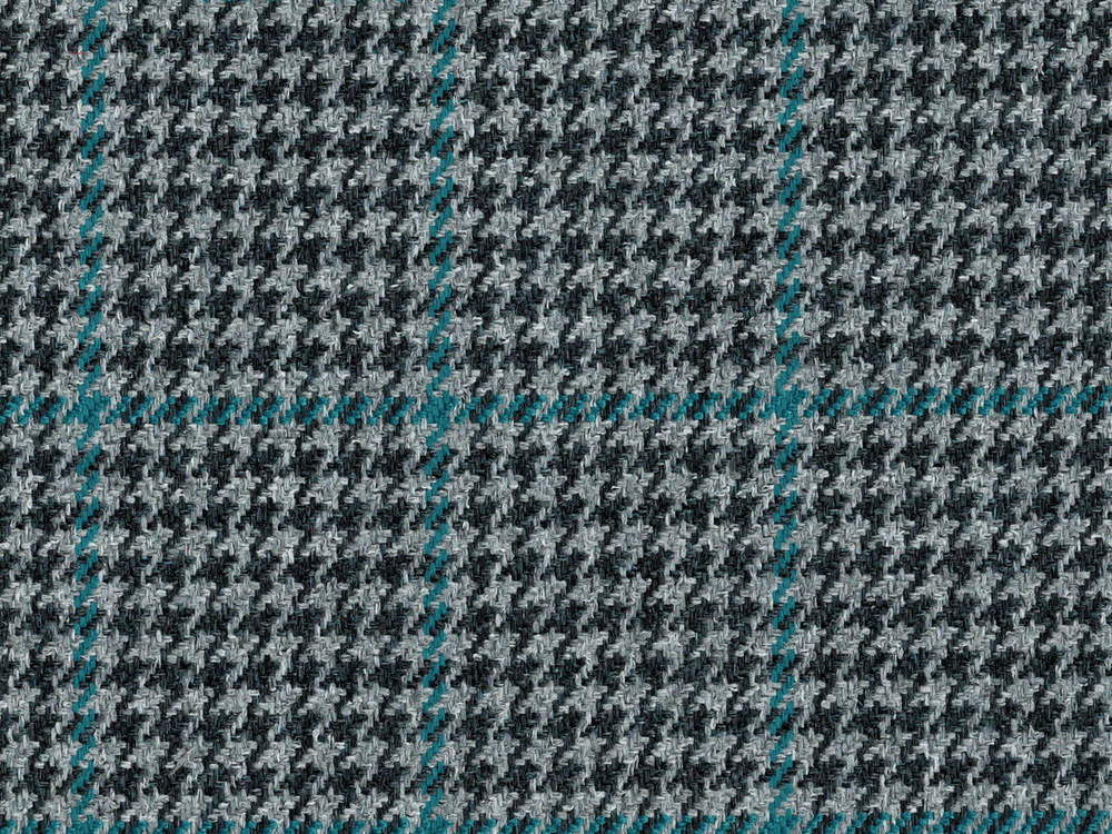 Teal and Grey Machine Washable Tartan Severe Use Upholstery Fabric Arpeggio 4226 Modelli Fabrics