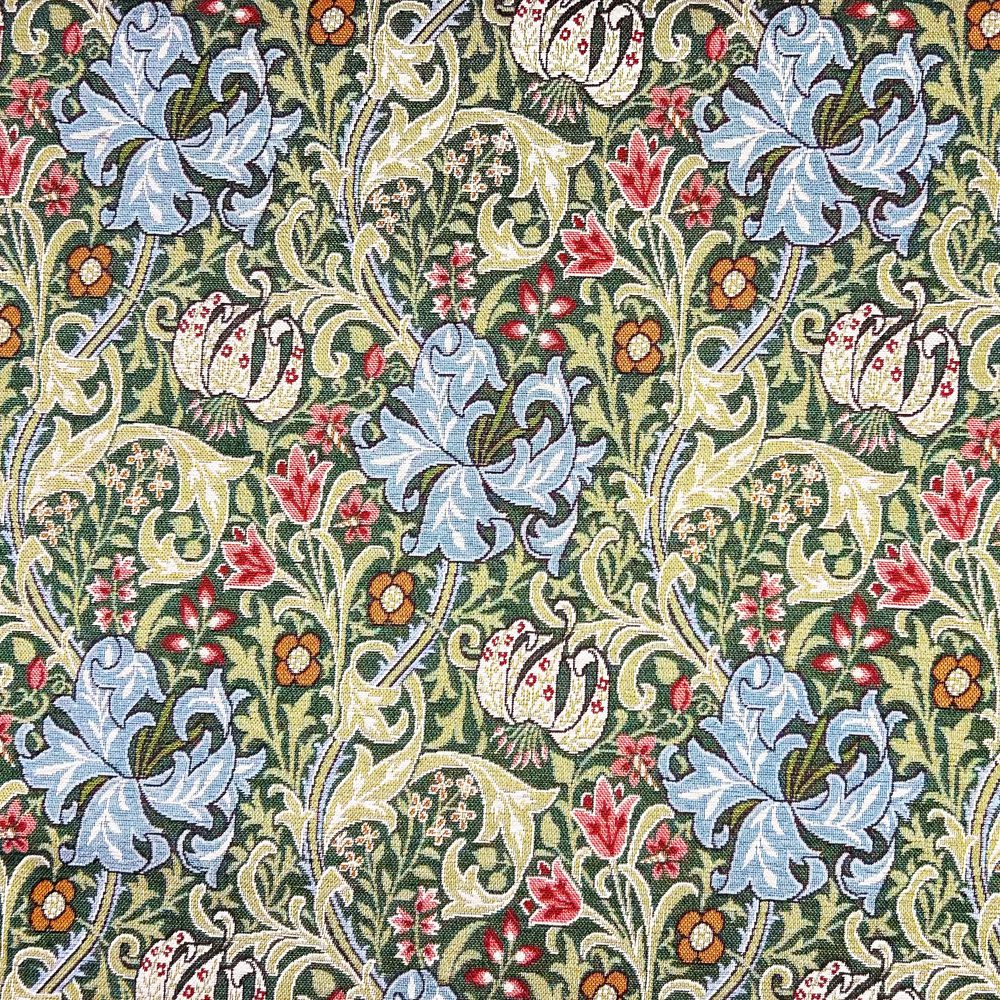 Tissu William Morris - chèvrefeuille et tulipe - lin imprimé brique/roux - rideaux sur mesure DMORHO203 - Canada Tissu William Morris - chèvrefeuille et tulipe - lin imprimé brique/roux - rideaux sur mesure DMORHO203 - Canada