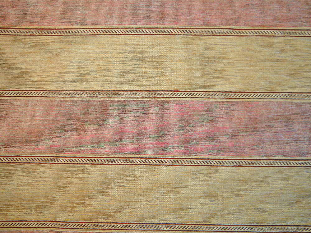 Cream Rose Colour Broad Stripe Design Heavyweight Classical Chenille Tapestry Look Fire Retardant General Domestic Use Upholstery Fabric Palazzo 2737 Modelli Fabrics