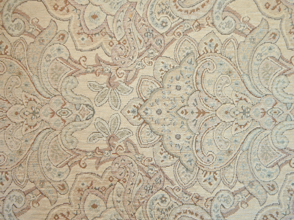 Cream Duck Egg Colour Railroaded Medallion Damask Design Heavyweight Classical Chenille Tapestry Look Fire Retardant General Domestic Use Upholstery Fabric Palazzo 2740 Modelli Fabrics