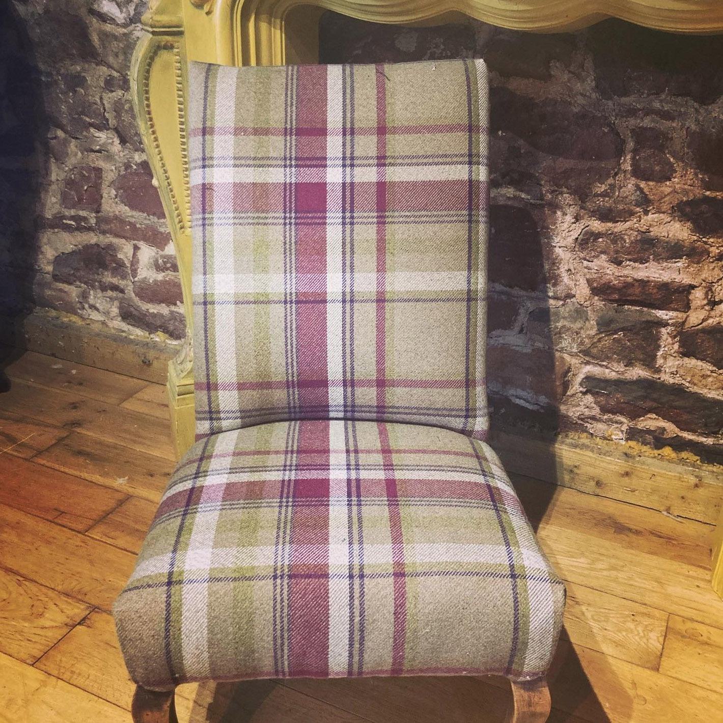 Tartan upholstery fabric