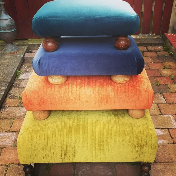 Upholstered Footstalls by Sue Macnab